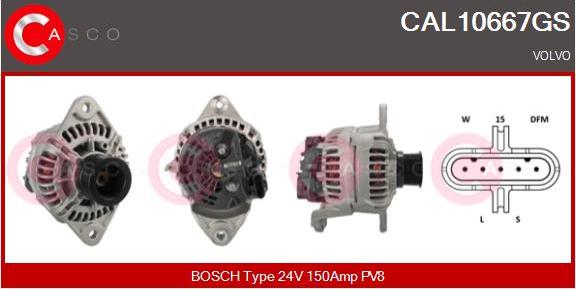 Casco CAL10667GS - Alternator autospares.lv