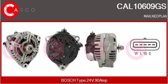 Casco CAL10609GS - Alternator autospares.lv