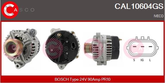 Casco CAL10604GS - Alternator autospares.lv