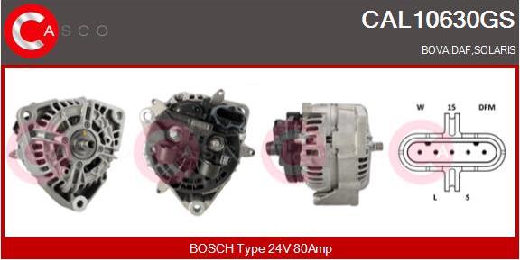 Casco CAL10630GS - Alternator autospares.lv