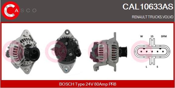 Casco CAL10633AS - Alternator autospares.lv