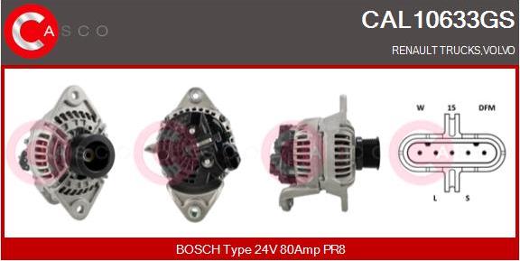 Casco CAL10633GS - Alternator autospares.lv