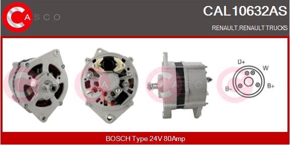 Casco CAL10632AS - Alternator autospares.lv