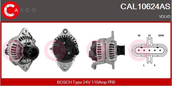 Casco CAL10624AS - Alternator autospares.lv