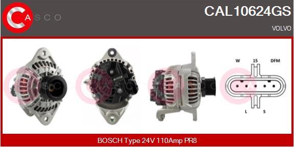 Casco CAL10624GS - Alternator autospares.lv