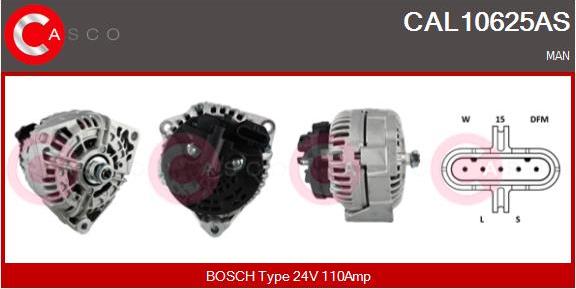 Casco CAL10625AS - Alternator autospares.lv