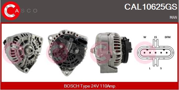 Casco CAL10625GS - Alternator autospares.lv