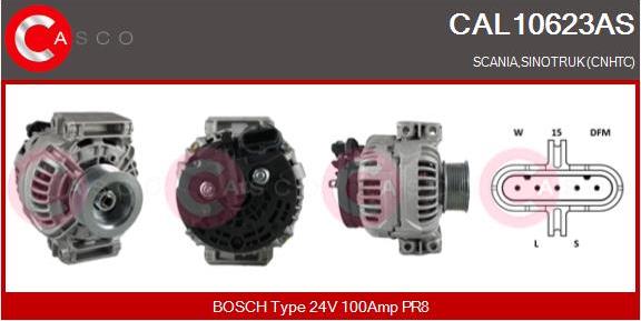 Casco CAL10623AS - Alternator autospares.lv
