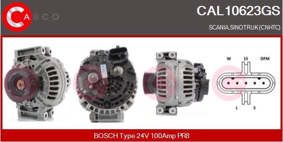 Casco CAL10623GS - Alternator autospares.lv