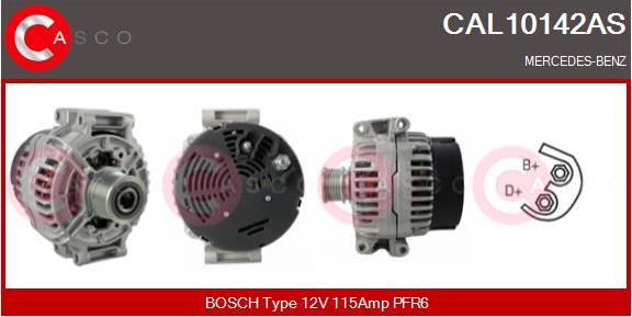Casco CAL10142AS - Alternator autospares.lv