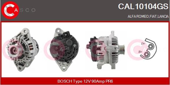 Casco CAL10104GS - Alternator autospares.lv