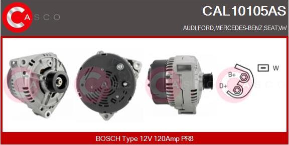Casco CAL10105AS - Alternator autospares.lv