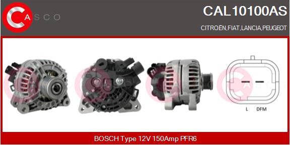 Casco CAL10100AS - Alternator autospares.lv