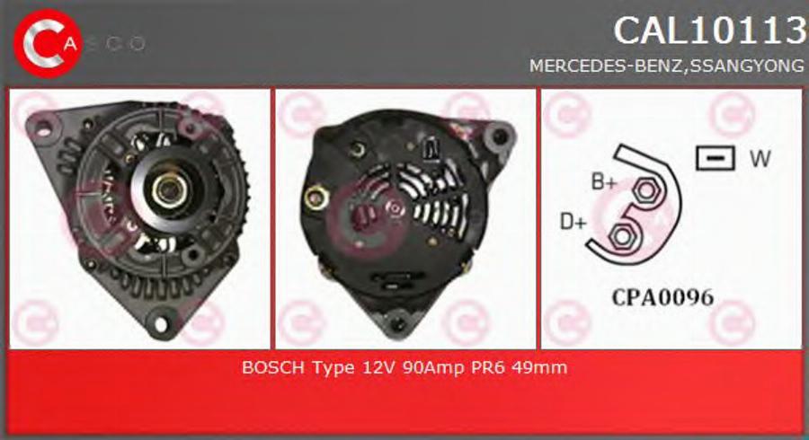 Casco CAL10113 - Alternator autospares.lv