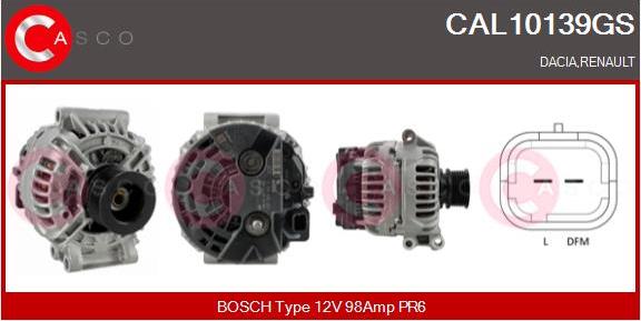 Casco CAL10139GS - Alternator autospares.lv