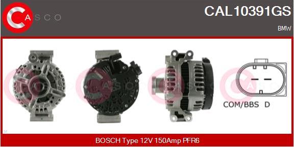 Casco CAL10391GS - Alternator autospares.lv