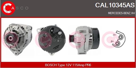 Casco CAL10345AS - Alternator autospares.lv