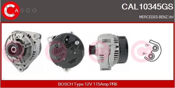 Casco CAL10345GS - Alternator autospares.lv