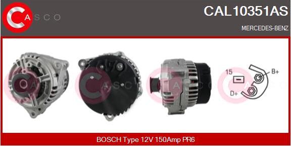 Casco CAL10351AS - Alternator autospares.lv