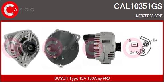 Casco CAL10351GS - Alternator autospares.lv