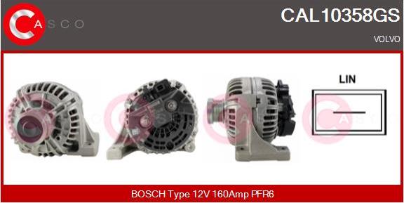 Casco CAL10358GS - Alternator autospares.lv