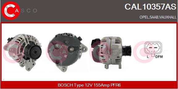 Casco CAL10357AS - Alternator autospares.lv