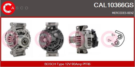 Casco CAL10366GS - Alternator autospares.lv