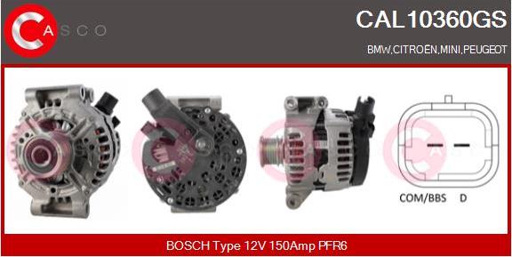 Casco CAL10360GS - Alternator autospares.lv