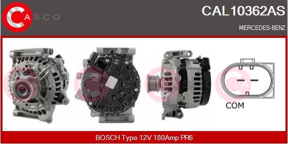 Casco CAL10362AS - Alternator autospares.lv