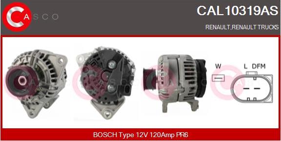 Casco CAL10319AS - Alternator autospares.lv