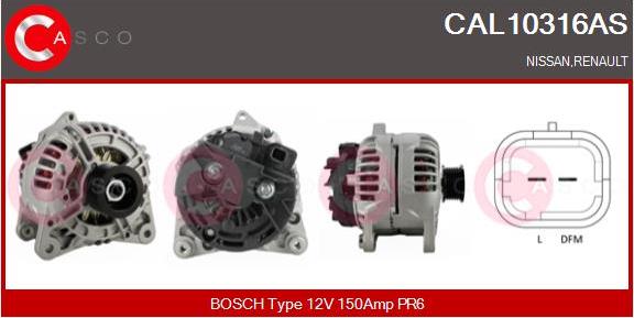 Casco CAL10316AS - Alternator autospares.lv