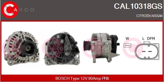 Casco CAL10318GS - Alternator autospares.lv