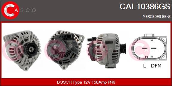 Casco CAL10386GS - Alternator autospares.lv