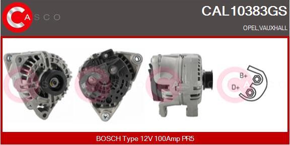 Casco CAL10383GS - Alternator autospares.lv