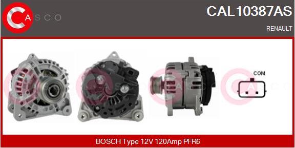 Casco CAL10387AS - Alternator autospares.lv