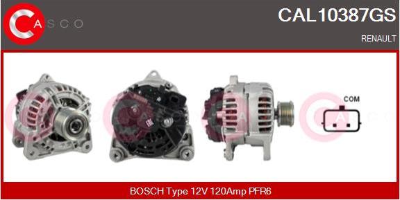 Casco CAL10387GS - Alternator autospares.lv