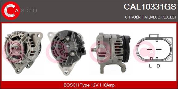 Casco CAL10331GS - Alternator autospares.lv