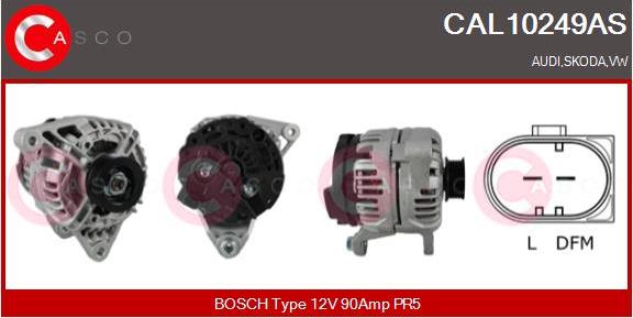 Casco CAL10249AS - Alternator autospares.lv