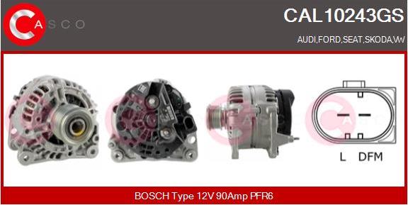 Casco CAL10243GS - Alternator autospares.lv