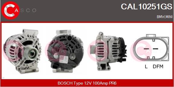 Casco CAL10251GS - Alternator autospares.lv