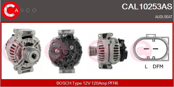 Casco CAL10253AS - Alternator autospares.lv