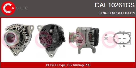 Casco CAL10261GS - Alternator autospares.lv