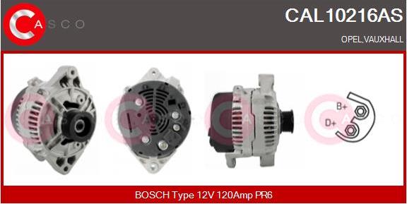 Casco CAL10216AS - Alternator autospares.lv