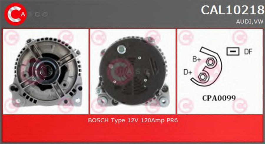 Casco CAL10218 - Alternator autospares.lv