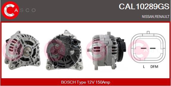 Casco CAL10289GS - Alternator autospares.lv