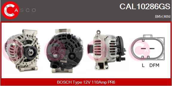 Casco CAL10286GS - Alternator autospares.lv