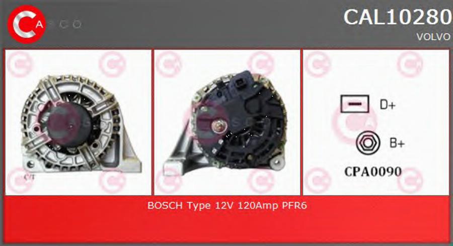 Casco CAL10280 - Alternator autospares.lv