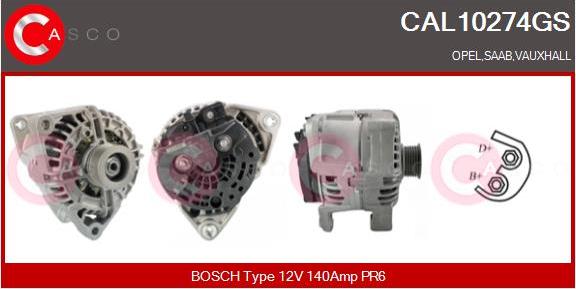 Casco CAL10274GS - Alternator autospares.lv