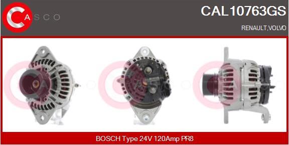 Casco CAL10763GS - Alternator autospares.lv