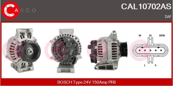 Casco CAL10702AS - Alternator autospares.lv